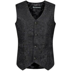 Men's Tailored Formal Waistcoat Gothic steampunk Brocade Victorian